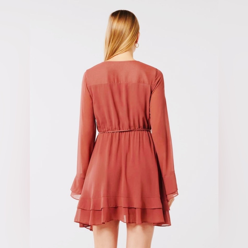 NWT EverNew size 12 Elegant Ruffled Dress in Dusty rose - Picture 6 of 6